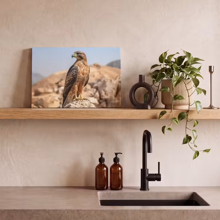 Valk - Vogel - Rots - Macht canvas 2cm klein -sfeer3