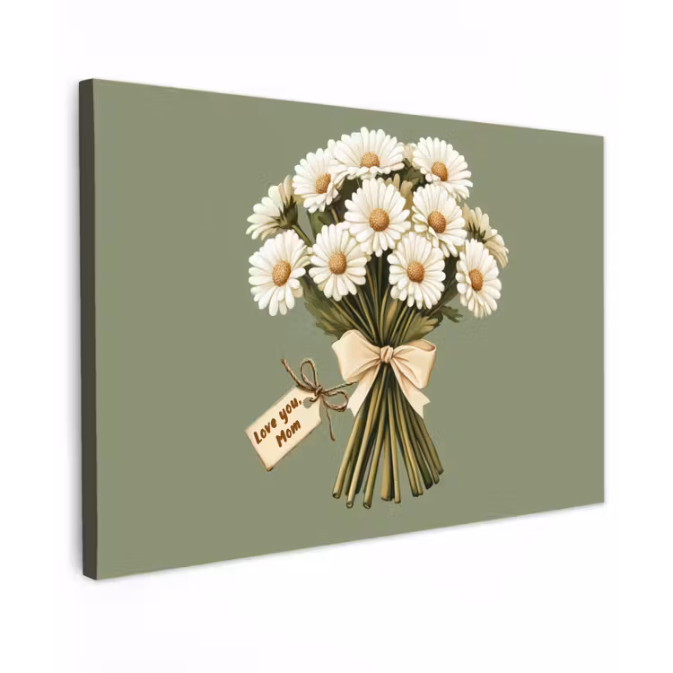 Lint - Boeket - Groen - Quote canvas 2cm klein -z3d