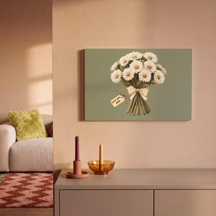 Lint - Boeket - Groen - Quote canvas 2cm klein -sfeer1