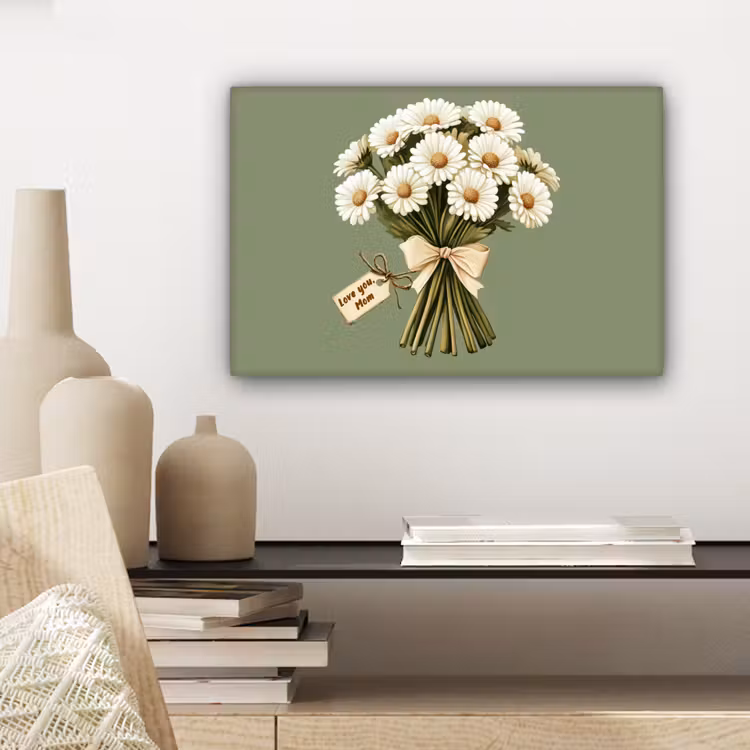 Lint - Boeket - Groen - Quote canvas 2cm klein -closeup_print_DE