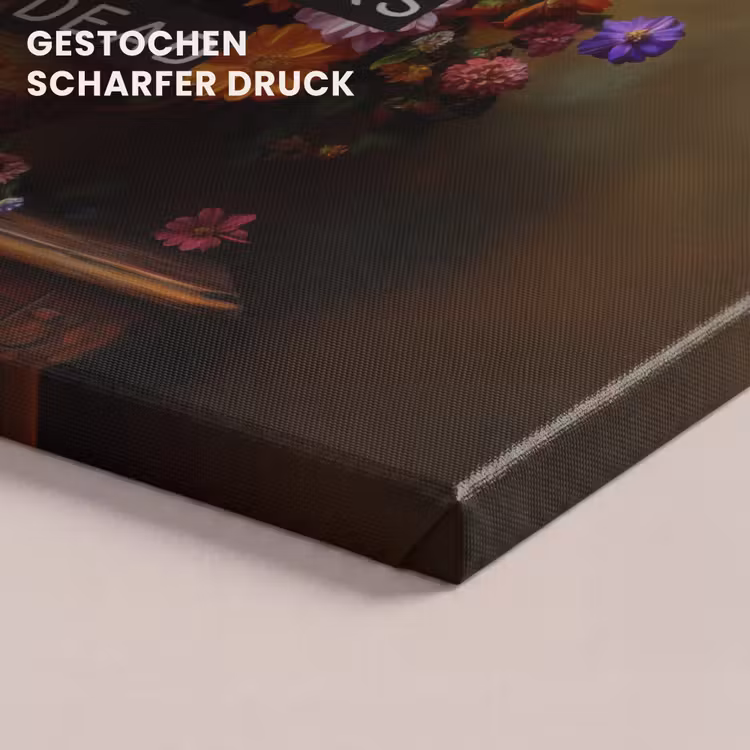 Kleur - Bloemen - Vintage - Bloemenvaas canvas 2cm klein -uniquesellingpoint_afwerking-onlywow_DE
