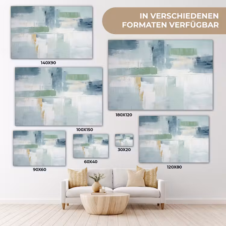 Verf - Moderne kunst - Abstract - Grijs canvas 2cm klein -Xsfeer8_DE