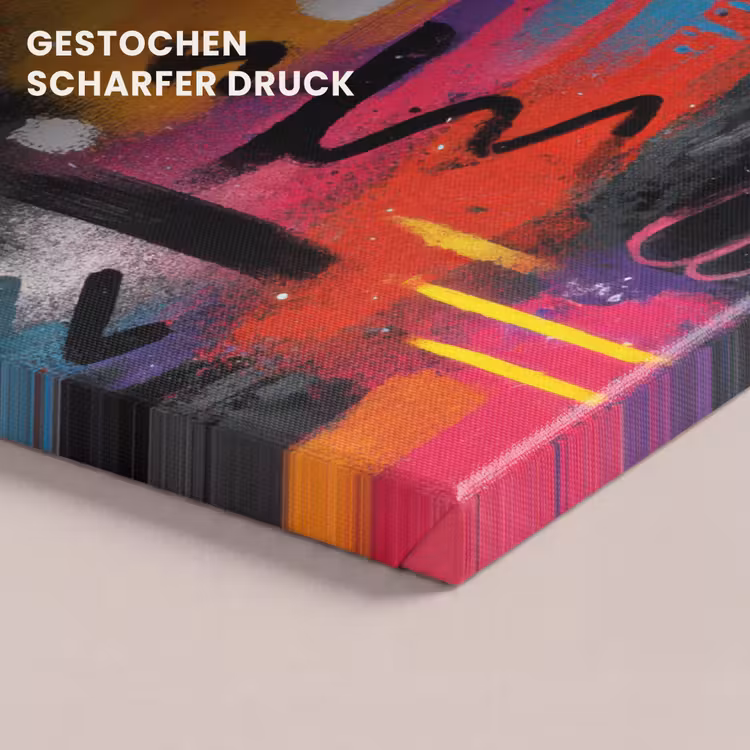 Kleurvlakken - Vormen - Kleurrijk - Abstract canvas 2cm klein -uniquesellingpoint_afwerking-onlywow_DE