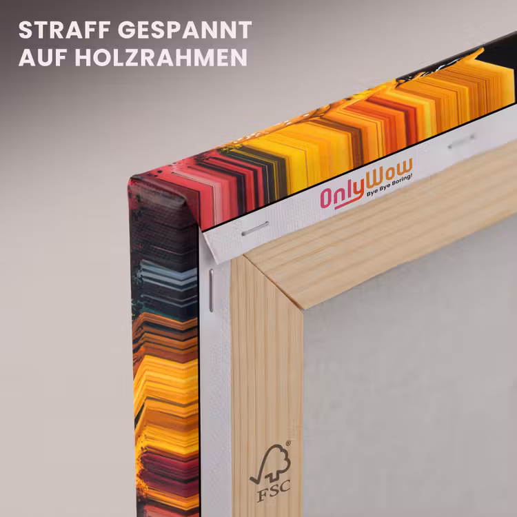 Fastfood - Graffiti - Hamburger - Eten - Modern canvas 2cm klein -uniquesellingpoint_afwerking-onlywow_DE
