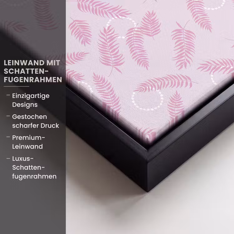 Veren - Paars - Wit Canvas met baklijst klein 1124 -uniquesellingpoint_productkenmerken_DE