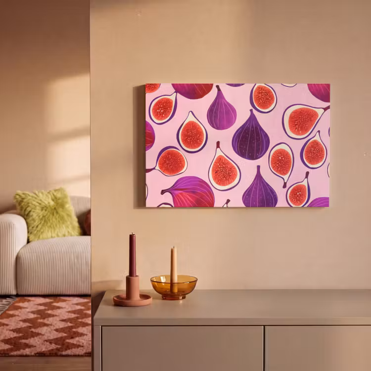 Vijgen - Roze - Paars canvas 2cm klein -sfeer1