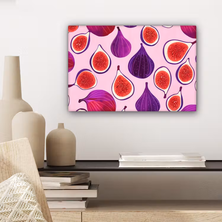 Vijgen - Roze - Paars canvas 2cm klein -sfeer6