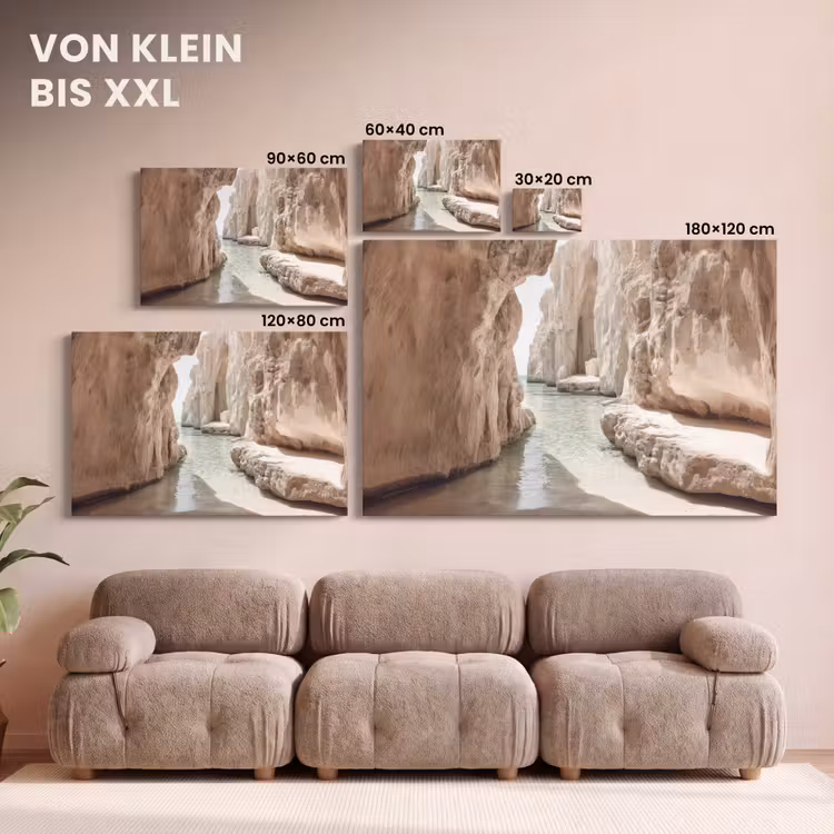 Rotsen - Zee - Zand - Kloof canvas 2cm klein -Xsfeer8_DE