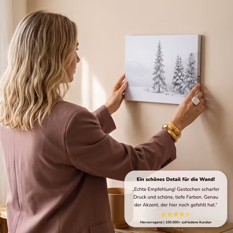 Fijnsparren - Sneeuw - Winter - Landschap - Stilte canvas 2cm klein -sfeer3