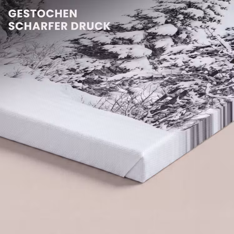Fijnsparren - Sneeuw - Winter - Landschap - Stilte canvas 2cm klein -uniquesellingpoint_afwerking-onlywow_DE