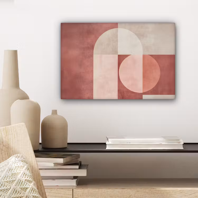 Figuren - Abstract - Roze canvas 2cm klein -sfeer6