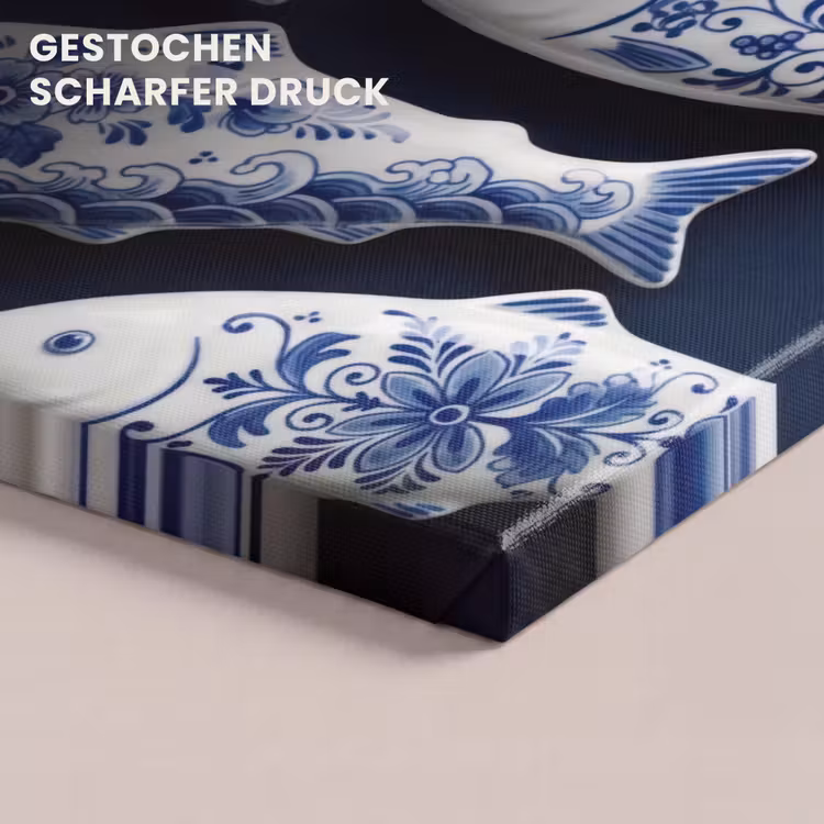 Vissen - Delfts - Blauw - Keramiek canvas 2cm klein -closeup_print_DE