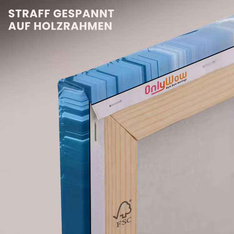 Vis - School - Oceaan - Natuur - Blauw canvas 2cm klein -uniquesellingpoint_afwerking-onlywow_DE
