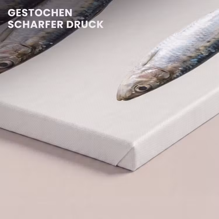 Leinwandbild - Fisch – Hängend – Essen - Vis - Hangend - Eten canvas 2cm klein