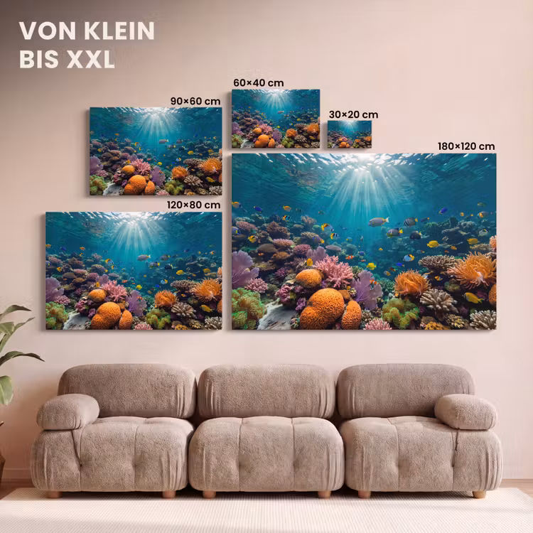 Vis - Koraal - Oceaan - Natuur - Kleurrijk canvas 2cm klein -Xsfeer8_DE