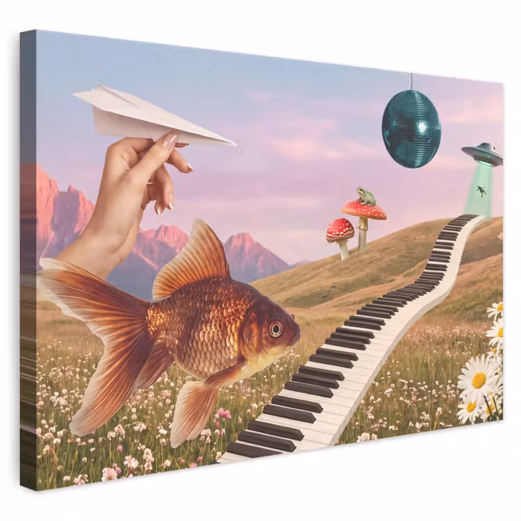 Leinwandbild - Fisch – Natur – Abstrakt - Vis - Natuur - Abstract canvas 2cm klein