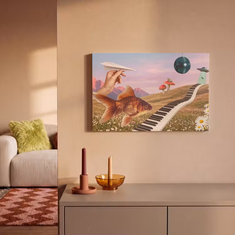 Leinwandbild - Fisch – Natur – Abstrakt - Vis - Natuur - Abstract canvas 2cm klein
