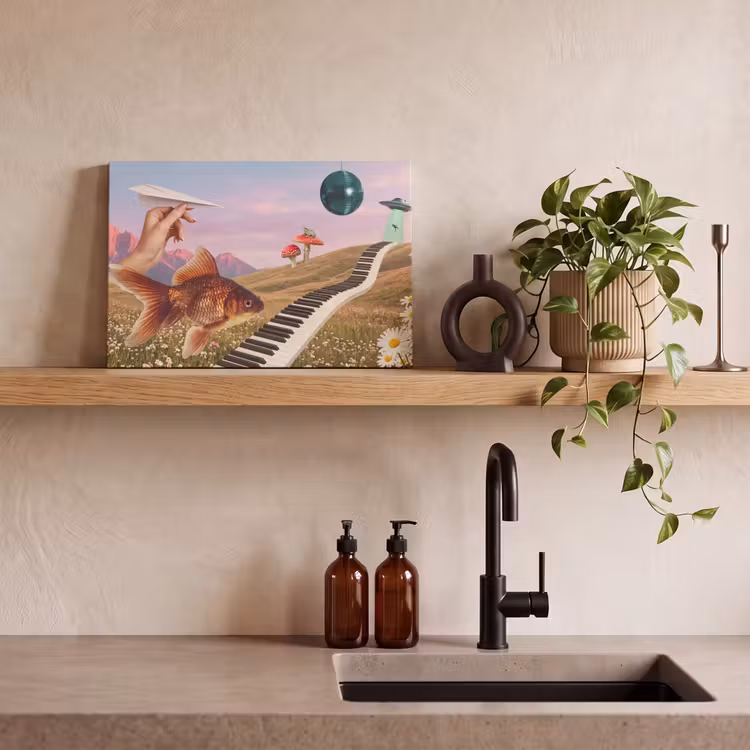 Leinwandbild - Fisch – Natur – Abstrakt - Vis - Natuur - Abstract canvas 2cm klein