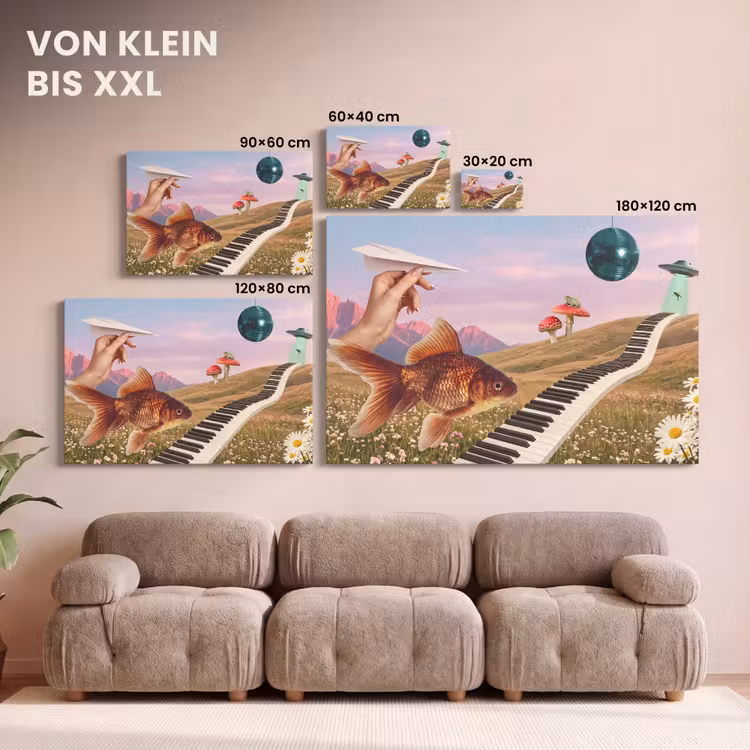 Leinwandbild - Fisch – Natur – Abstrakt - Vis - Natuur - Abstract canvas 2cm klein