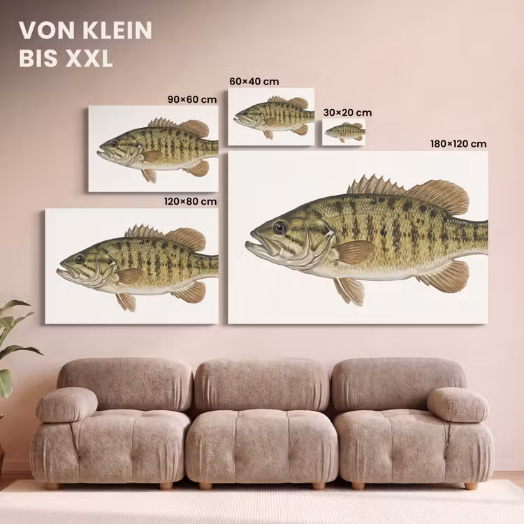 Vissen - Natuur - Vintage canvas 2cm klein -Xsfeer8_DE