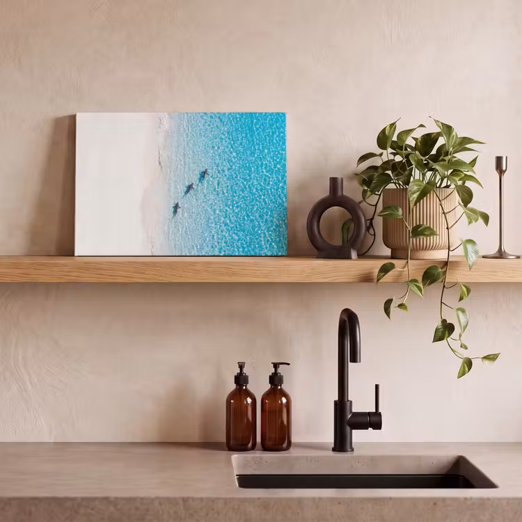 Vis - Oceaan - Strand - Turquoise - Natuur canvas 2cm klein -sfeer3