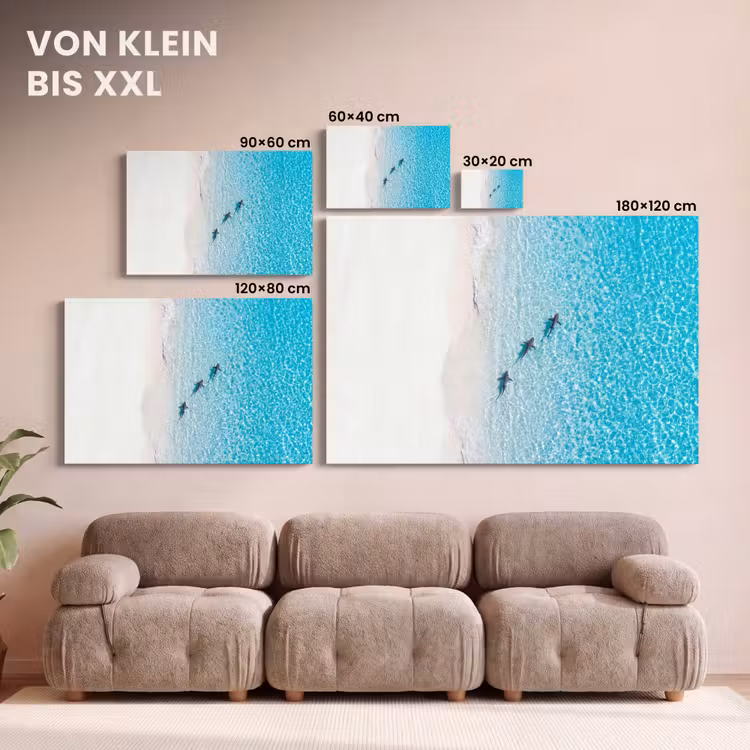 Vis - Oceaan - Strand - Turquoise - Natuur canvas 2cm klein -Xsfeer8_DE
