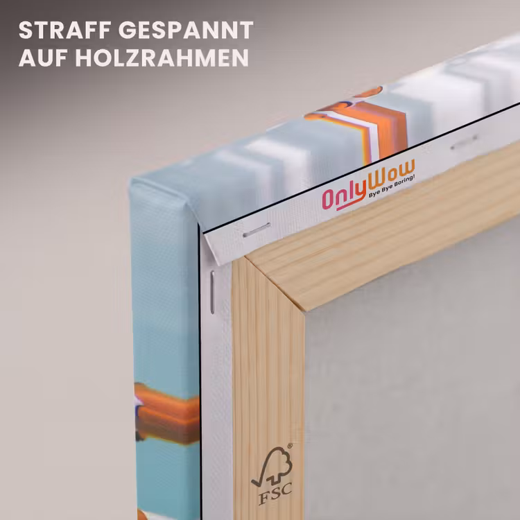 Vis - School - Onderwater - Dieren - Oranje canvas 2cm klein -uniquesellingpoint_afwerking-onlywow_DE