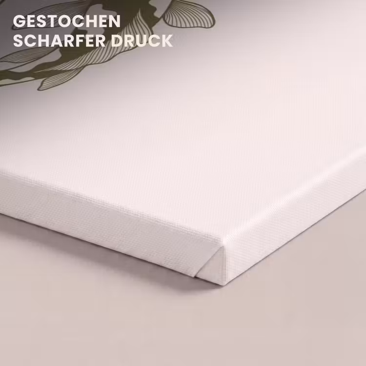 Vis - Zwemmend - Groen - Abstract - Dieren canvas 2cm klein -closeup_print_DE