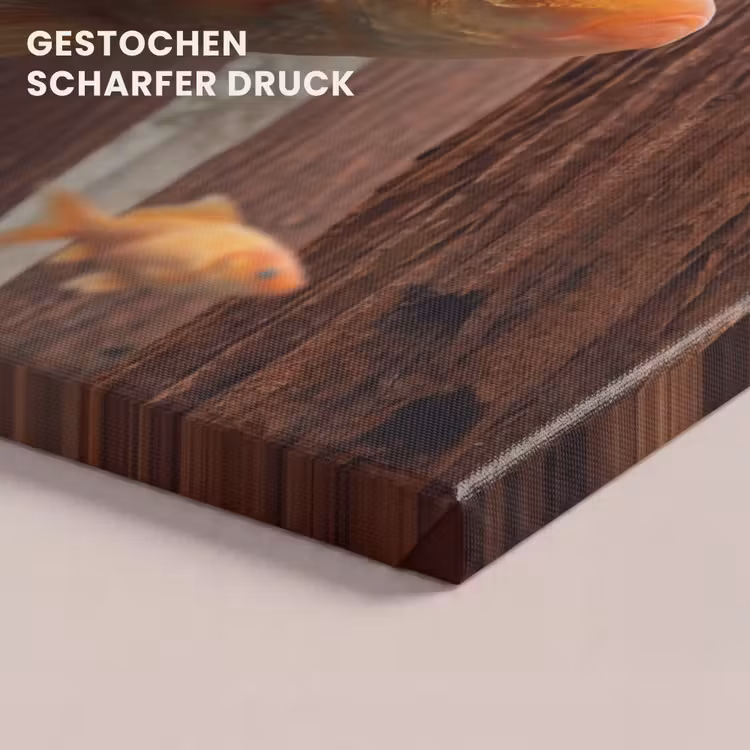 Leinwandbild - Fisch – Wald – Fantasie - Vis - Bos - Fantasie canvas 2cm klein