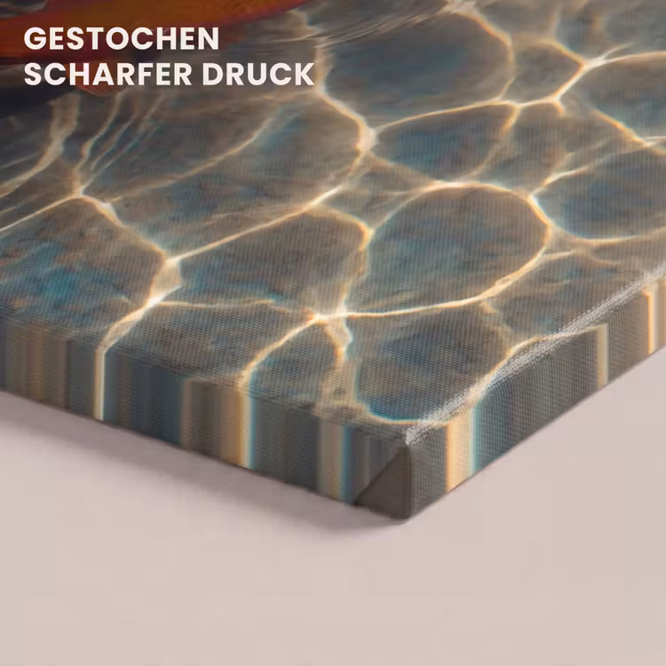 Vis - Water - Dieren - Oranje - Goud canvas 2cm klein -closeup_print_DE