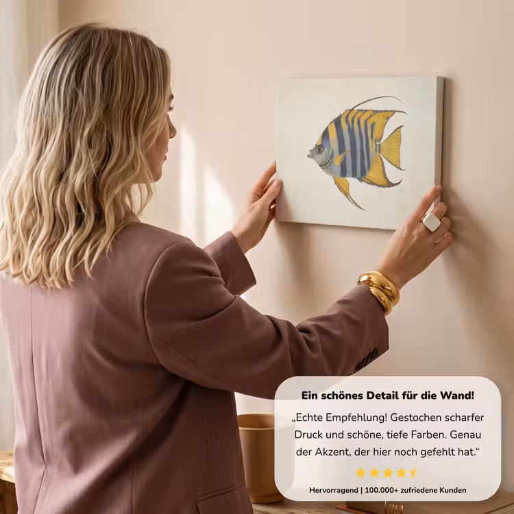 Vis - Sierlijk - Vinnen - Illustratie canvas 2cm klein -Xsfeer7_DE