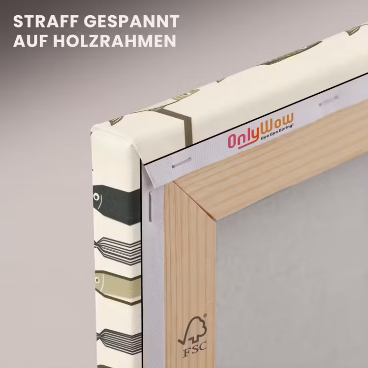 Vissen - Klassiek - Groen canvas 2cm klein 34 -uniquesellingpoint_afwerking-onlywow_DE