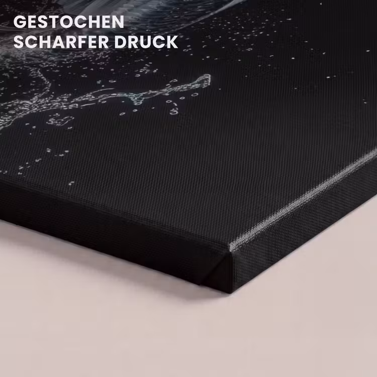 Vis - Koi - Zwart - Water canvas 2cm klein -uniquesellingpoint_afwerking-onlywow_DE
