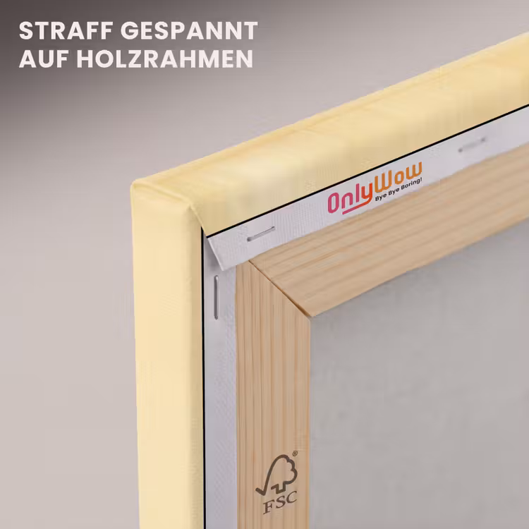 Vis - Sierlijk - Rugvin - Geel canvas 2cm klein -uniquesellingpoint_afwerking-onlywow_DE