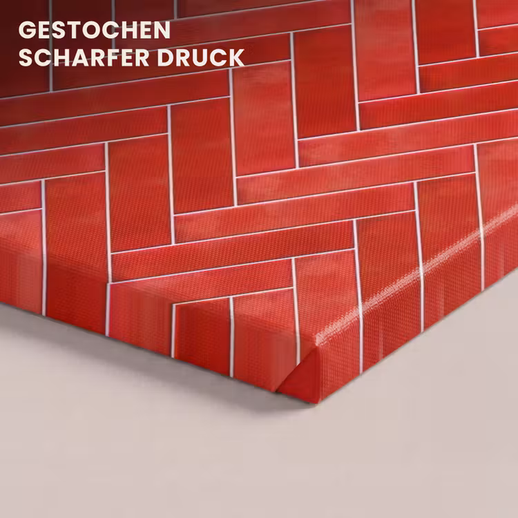Visgraat - Tegel - Rood canvas 2cm klein 34 -closeup_print_DE