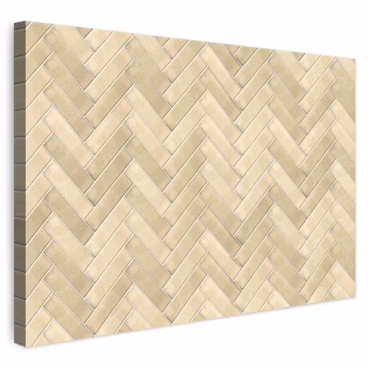 Visgraat - Tegel - Zand canvas 2cm klein 34 -3d