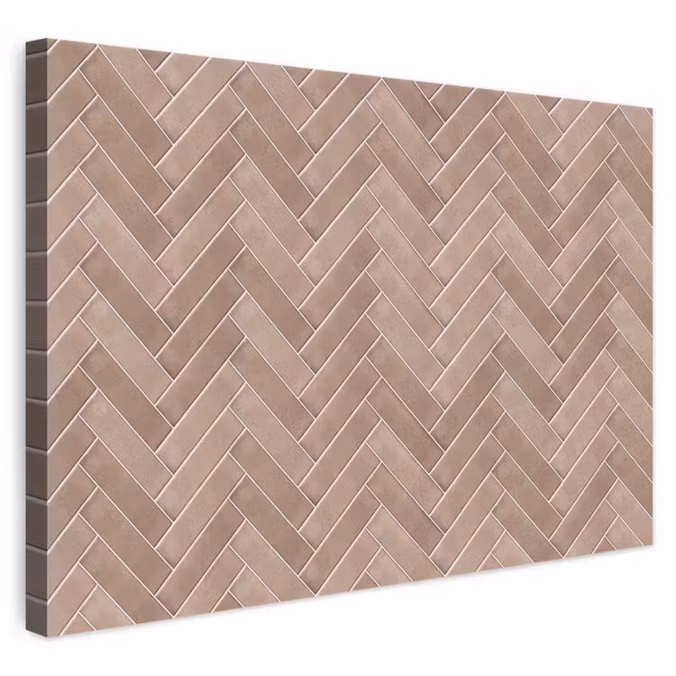 Visgraat - Wandtegel - Oudroze - Terracotta canvas 2cm klein 34 -3d