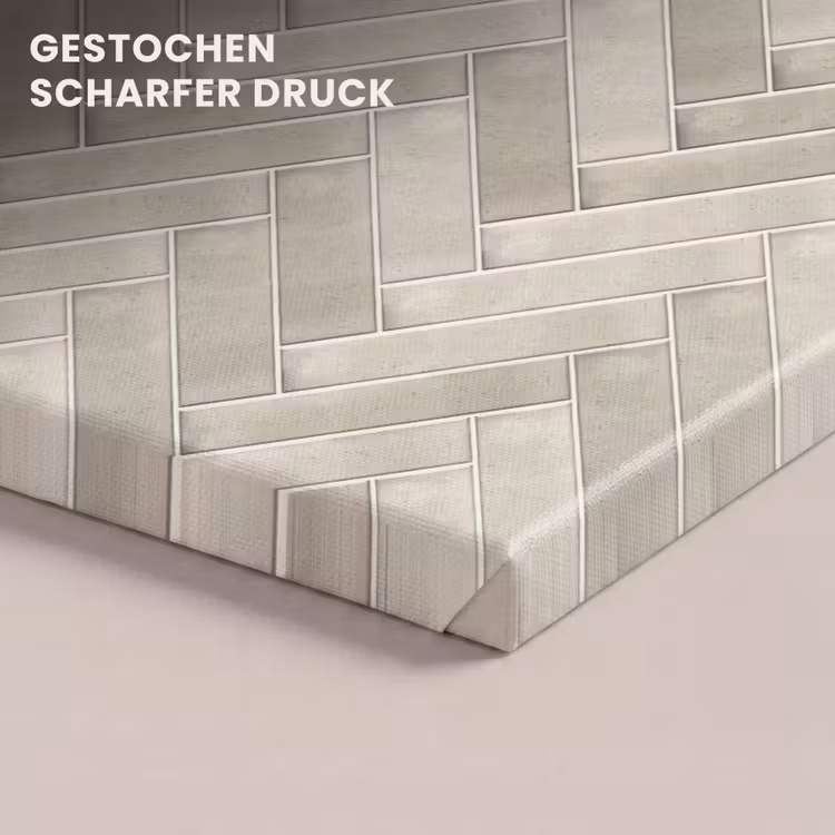 Visgraat - Wandtegel - Beige canvas 2cm klein 34 -closeup_print_DE