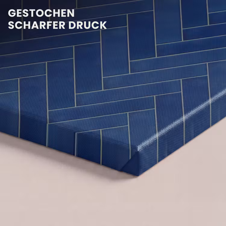 Visgraat - Wandtegel - Donkerblauw - Navy Blue canvas 2cm klein 34 -closeup_print_DE