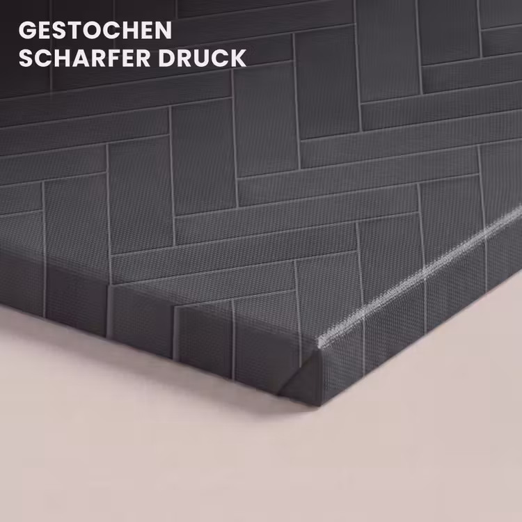 Visgraat - Wandtegel - Donkergrijs canvas 2cm klein 34 -closeup_print_DE