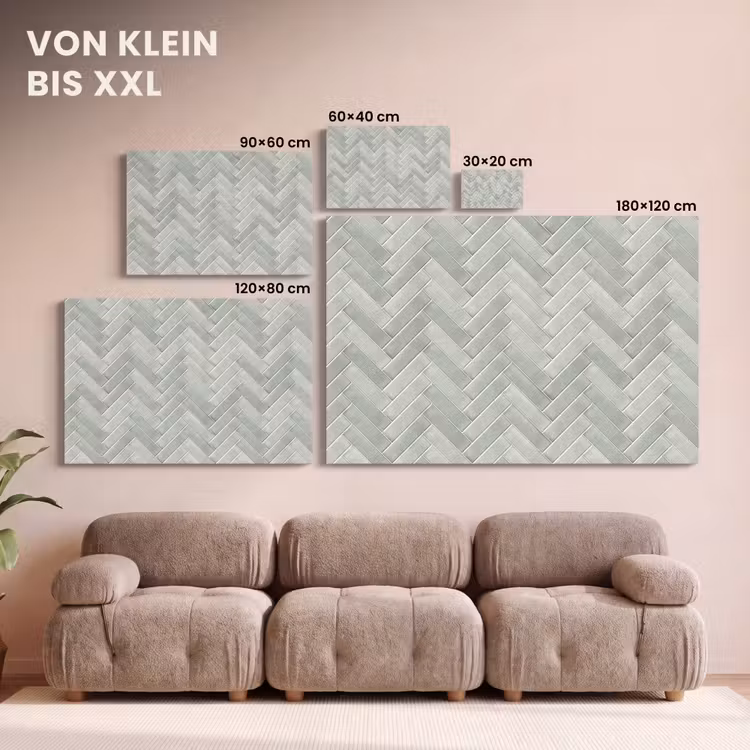 Visgraat - Wandtegel - Grijs canvas 2cm klein 34 -Xsfeer8_DE