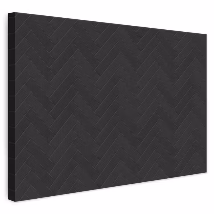 Visgraat - Wandtegel - Mat - Zwart canvas 2cm klein 34 -3d