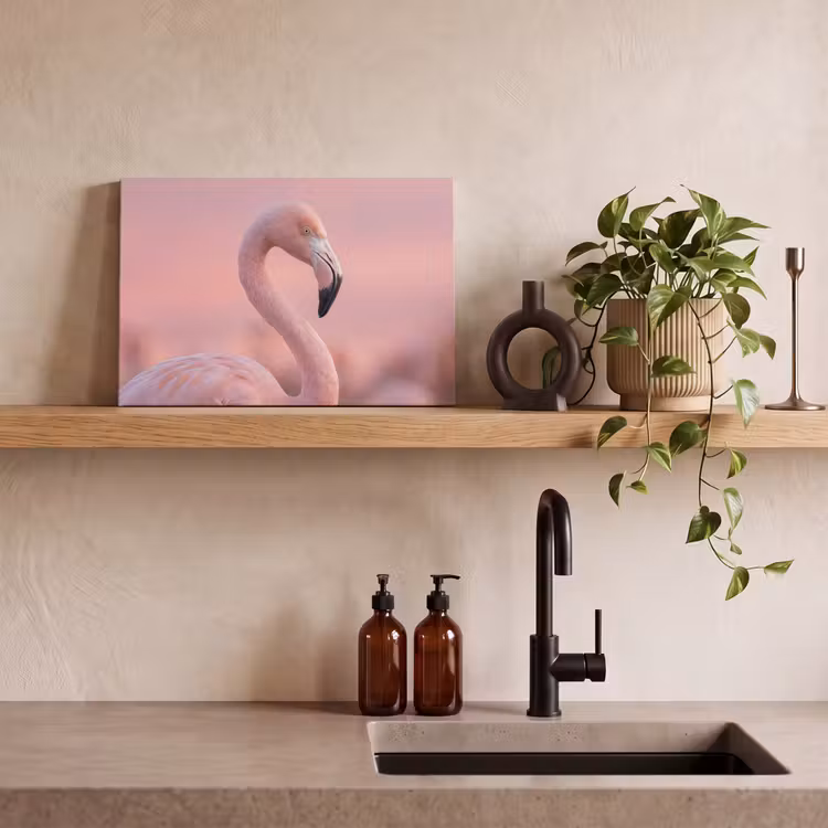 Flamingo - Portret - Roze canvas 2cm klein -sfeer6