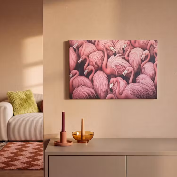 Flamingo - Roze - Dieren canvas 2cm klein -sfeer1