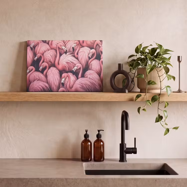 Flamingo - Roze - Dieren canvas 2cm klein -sfeer6