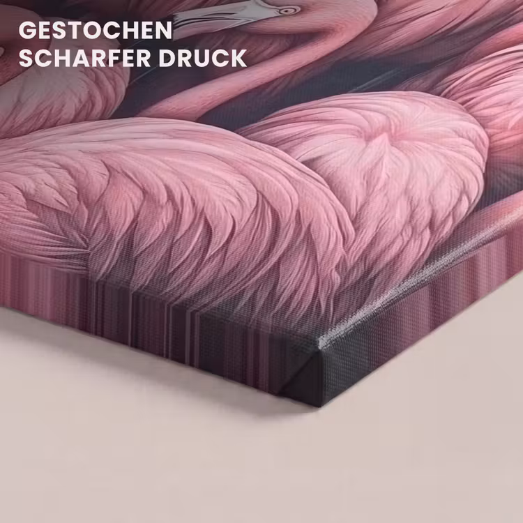 Flamingo - Roze - Dieren canvas 2cm klein -uniquesellingpoint_afwerking-onlywow_DE