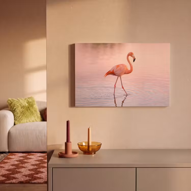 Flamingo - Water - Roze canvas 2cm klein -sfeer1