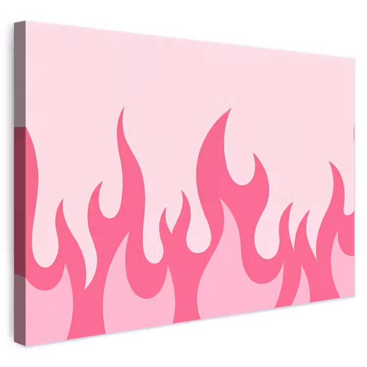 Vlammen - Patroon - Abstract - Modern - Roze canvas 2cm klein -3d