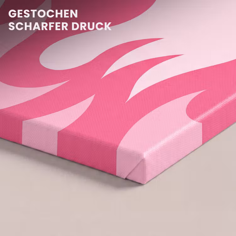 Vlammen - Patroon - Abstract - Modern - Roze canvas 2cm klein -closeup_print_DE
