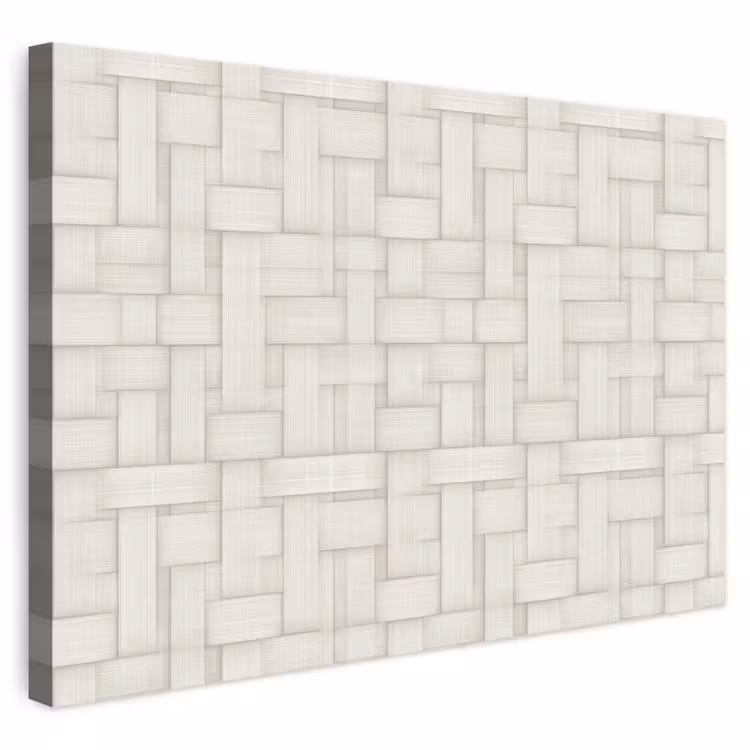 Vlechtwerk - Banen - Beige canvas 2cm klein 34 -3d